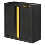 STANLEY Wall Cabinet with Two Doors, Steel, Black, 83 x 19.5 x 82 cm