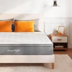 Sweetnight mattress 80x200 7-zone hardness: H4 spring core mattress medium-firm barrel pocket spring mattress Oeko-Tex certified with breathable cover Size: 80 x 200 cm