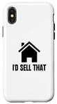 Coque pour iPhone X/XS Je vendrais cet agent immobilier, une maison et un logement