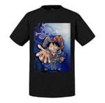 T-Shirt Enfant Luffy Chapeau De Pirate One Piece Manga Anime Japon