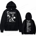 Tupac 2pac Hoodie Herr Dam Mode Hoodies Barn Hip Hop Hoodies Kvinnor Sweatkläder Pojkjackor Rapper Sweatkläder Shakur Tracksuits Punk S 2DF504994-black (1)