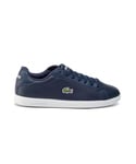 Lacoste Graduate BL 1 SMA Mens Navy/White Trainers - Blue Leather (archived) - Size UK 8.5
