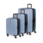 SwissGear 8028 Hardside Expandable Spinner Luggage, Light Blue/Navy, Checked-Large 28-Inch, 8028 Hardside Expandable Spinner Luggage