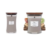 WoodWick Scented Candle, Fireside Large Hourglass Candle, with Crackling Wick, Burn Time & WoodWick Scented Candle, Fireside Medium Hourglass Candle, with Crackling Wick, Burn Time