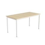 Bord Combi 200, 1400x700 mm höjd 720 mm med björklaminat, vitt stativ