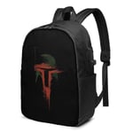 Lawenp Star W The Man-Dalorian Durable Travel Backpack School Bag Laptops Backpack with USB Charging Port for Men Women