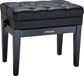 Roland Rpb-500Pe Piano Bench with Vinyl Seat And Music Compartment, Polished Ebony , 64.5 X 37.5 X 25 Cm