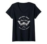 Womens Angel Rider Vintage Ride Fast Speed Experience Motorcycle V-Neck T-Shirt