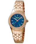 Ferre Milano FM1L089M0081 WoMens Dark Blue Dial Stainless Steel Watch - Rose Gold - One Size
