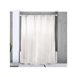 Barre tringle pour rideau de douche ou baignoire extensible sans perçage en Alu decor 75-125cm Blanc Spirella Blanc