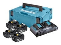 Makita Lxt - Batteriladdare + Batteri 4 X - Li-Ion - 3 Ah - 2 X Batterier Laddas