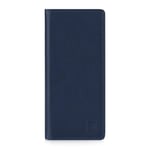 32nd Classic Series 2.0 - Real Leather Book Wallet Flip Case Cover For Sony Xperia 10 II (2020), Real Leather Design With Card Slot, Magnetic Closure and Built In Stand - Navy Blue