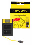 Patona Smart Dual LCD USB Lader for Panasonic MW-BLC12PP V-Lux 4 Panasonic DMW-BLC12PP 15060141625 (Kan sendes i brev)