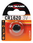 ANSMANN 5020072 CR1620 Coin Battery [Pack of 1] Lithium 3V Button Cell