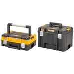 DEWALT TSTAK 2.0 Shallow Box with Organiser and a Long Carry Handle & TSTAK™ 2.0 Deep Toolbox