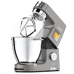 Kenwood Titanium Chef Patissier XL Stand Mixer for Baking- Powerful Food Mixer, With K-Beater, Dough Hook, Whisk, and 2 Bowls 5L and 7L, KWL90.004SI, 1400W, Silver