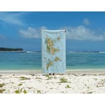 Awesome Maps Surftrip Map Towel Best Surf Beaches Of The World Original Colored Edition Multicolor