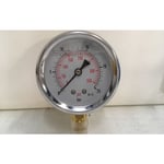 Glycerinmanometer Ø 63 mm RF-hus, 1/4&quot; rg. nedåtvänd 0+25bar/psi
