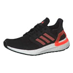 adidas Women's Ultraboost 20 W Running Shoe, Core Black Signal Coral Ftwr White, 4 UK