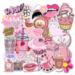 50-pack Klistermärken Dekaler Scrapbook Rosa flerfärgad