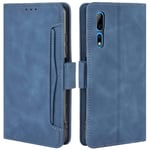 HualuBro ZTE Axon 10 Pro Case, Magnetic Full Body Protection Shockproof Flip Leather Wallet Case Cover with Card Slot Holder for ZTE Axon 10 Pro 5G Phone Case (Blue)