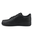 Nike Air Force 1 Mens Trainers In Black Leather - Size UK 7