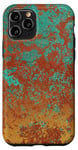 iPhone 11 Pro Turquoise Orange Brown Teal Modern Abstract Art Decorative Case