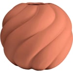 Twist Ball Vase 20 cm, Red
