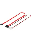 Pro Slimline SATA Cable &amp; Ström 0,30 M