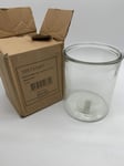 BNIB Meraki glass Cylinder Vase NEW Clear Glass round 15cm jam jar classic