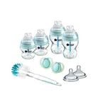 Tommee Tippee Advanced Anti-Colic Newborn Starter Set for Colicky Babies, 4 x Bottles, 2 x Teats, Vented Anti-Colic Wand