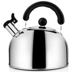 Tea Kettle Stovetop Whistling Tea, Stainless Steel Tea Kettles Tea s for Stove Top, 4.3Qt(4-Liter) Large Capacity with Capsule Base