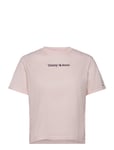 Tjw Cls Serif Linear Tee *Villkorat Erbjudande T-shirts & Tops Short-sleeved Rosa Tommy Jeans
