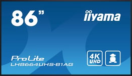 iiyama PROLITE Digital A-skylt 2,18 m (86") LED Wi-Fi 500 cd/m² 4K Ultra HD Svart Inbyggd processor Android 11 24/7