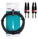 Alpha Audio 190180 Basic Line Double câble 6 m 2 x 6,3 mm Jack Mono Noir