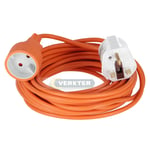 Jatkojohto Bellight H05VV-F; 220V; 10 m + UK-EU -standardin verkkovirta-adapteriEU-UK -standardin verkkovirta-adapteri