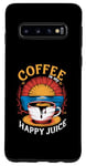 Coque pour Galaxy S10 Coffee Is My Happy Juice – Café vintage amateur de caféine