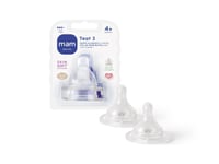 MAM Teats Size 3, Suitable for 4+ Months, MAM Fast Flow Teats with SkinSoft S...