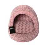 Dogman Igloo Saga Mjuk & Gosig Hundbädd i Rosa Rosettplysch 35x33x30 cm