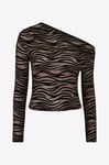 Gina Tricot - Off shoulder topp Asymmetric Top - Flerfärgad