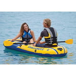 INTEX Inflatable Boat Canoe with Oars and Pump Dinghy Challenger 2 Set 68367NP v