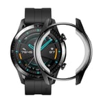 Huawei Watch GT2 (46mm) flexibel plastskal m. Skärmskydd - Svart