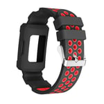 Fitbit Charge 3 Rugged Silicone Strap Black/Red
