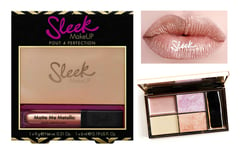 SLEEK Highlighting Palette Solstice + Matte Me Metallic Lipstick Copper GIFT SET