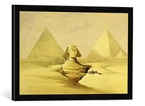 Kunst für Alle 'Image encadrée de David Roberts The Great Sphinx and The Pyramids of Giza, from' Egypt and Nubia ', VOL. 1, d'art dans Le Cadre de Haute qualité Photos Fait Main, 60 x 40 cm, Noir Mat