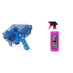 Park Tool CM-5.3 - Cyclone Chain Scrubber,blue & Muc-Off 904US Nano-Tech Bike Cleaner, 1 Litre - Fast-Action, Biodegradable Bicycle Cleaning Spray - Safe on All Surfaces