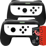 Grips (Poign¿¿Es) Compatible Avec Nintendo Switch Joy-Cons Pour Plus De Confort - Twin Pack (2x Noir) Compatible Avec Joy-Con Droite Ou Gauche Pour Nintendo Switch