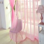 IHEHUA 1 PC Pure Color Tulle Door Window Curtain Drape Panel Sheer Scarf Valances Tulle Sheer Voile Curtains/Drapes/Panels Set for Patio Door J
