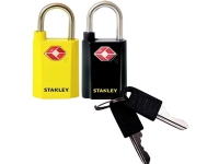 Stanley 81181 393 401 hänglås 20 mm identiskt TSA-gult, svart nyckellås
