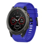 For Garmin Fenix 5X Sapphire 26mm Quick Release Silicone Watch Band(Dark Blue)